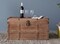 Wooden Rectangular Lined Rustic Storage Trunk with Latch
